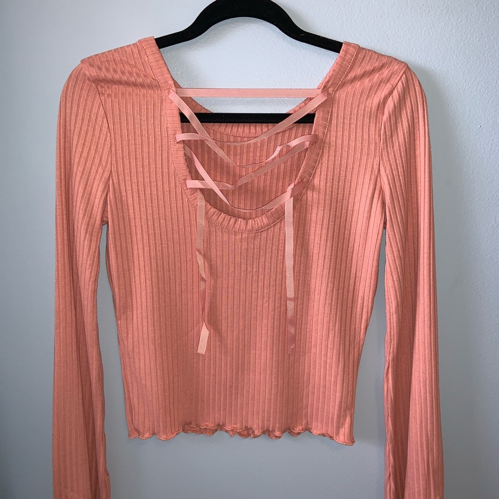 tight, tie in the back long sleeve
